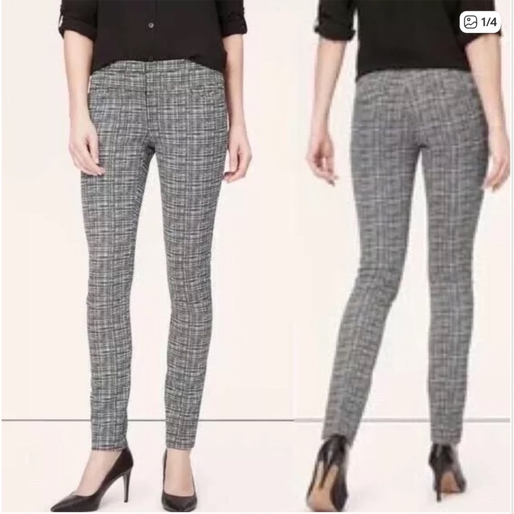 Ann Taylor Marisa Skinny Pants Black & White Size 8 NWOT